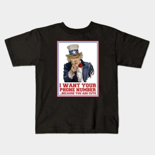 Uncle Sam wants your phone number Kids T-Shirt